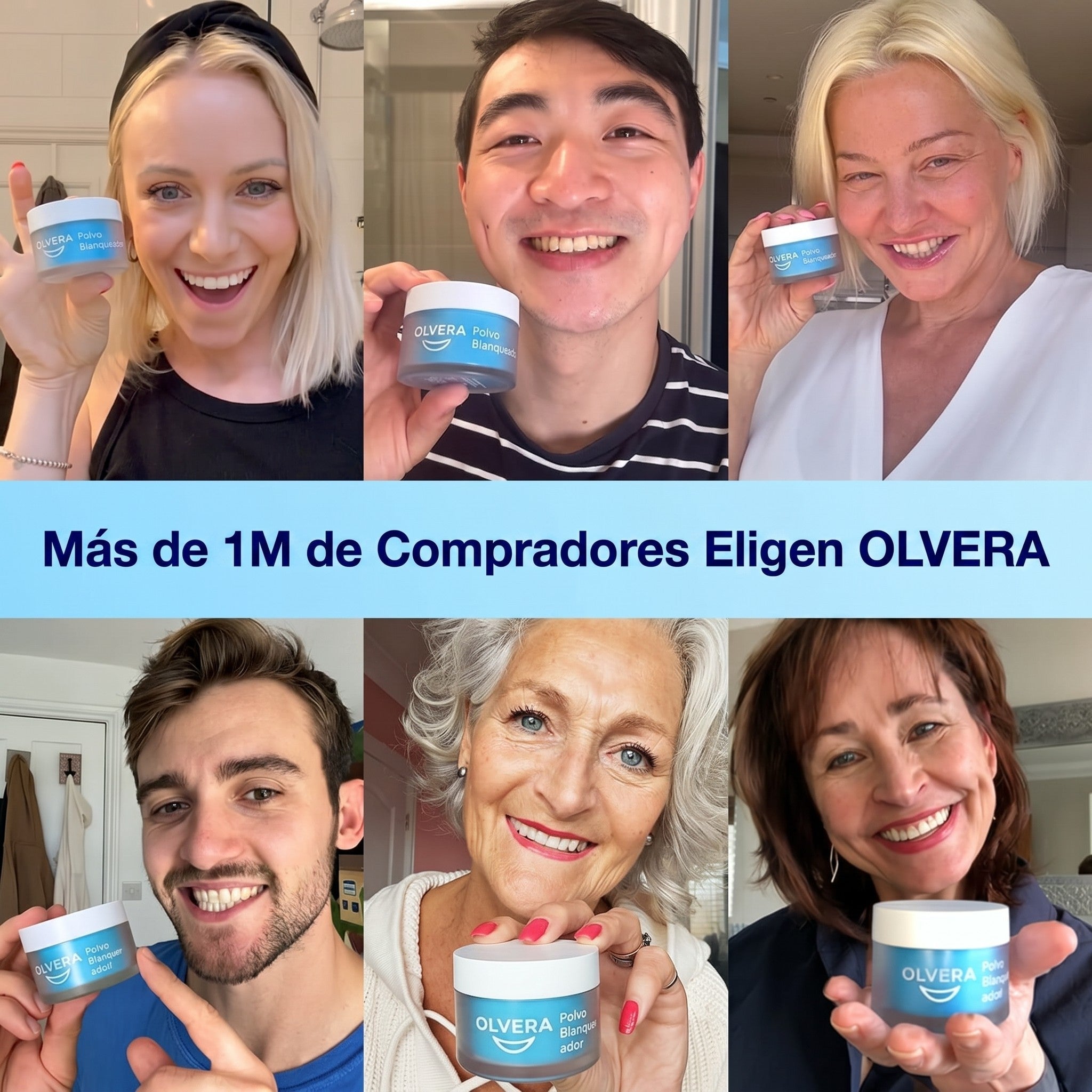 Polvo blanqueador dental aprobado por dentistas